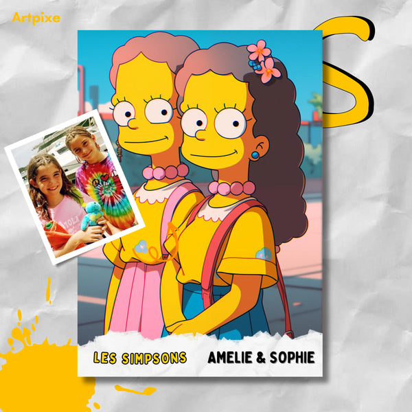 Personalized Cartoon Portrait | The Simpsons